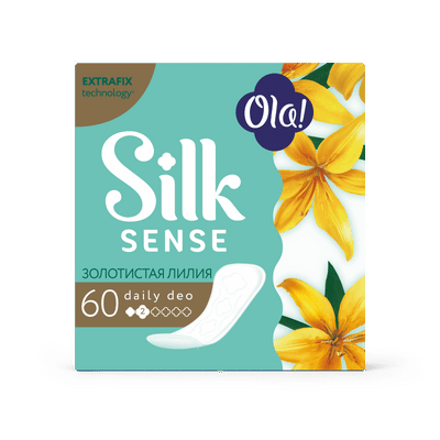Прокладки ежедневные Ola! Silk Sense Daily Deo Золотая лилия ароматизированные, 60шт