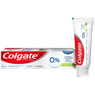 Зубная паста Colgate 0% перечная мята, 130г