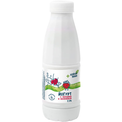 Йогурт с Черешней-Земляникой 2.5% Зелёная Линия, 330г