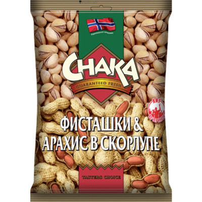 Фисташки и бобы арахиса Chaka обжаренные с солью, 300г