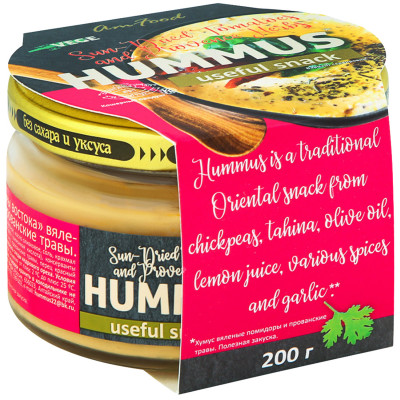 Хумус Тайны Востока с вялеными помидорами и прованскими травами, 200г