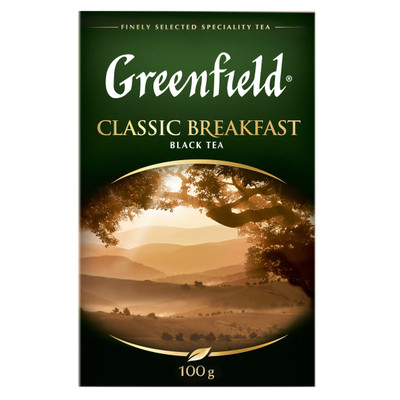 Чай Greenfield Classic Breakfast чёрный крупнолистовой, 100г