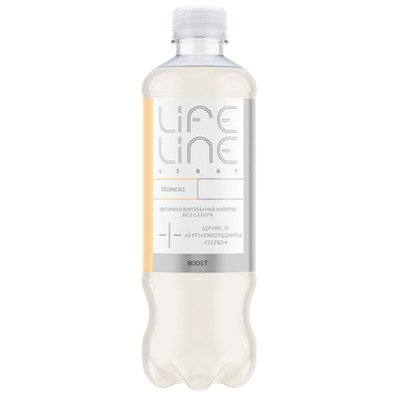 Напиток безалкогольный Lifeline Boost Light со вкусом кокоса витаминизированный негазированный, 500мл