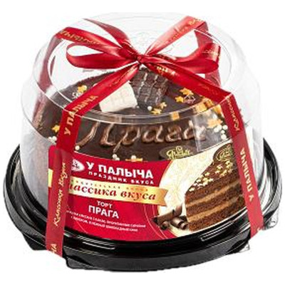 Торт бисквитный У Палыча Прага со сливочным кремом, 570г