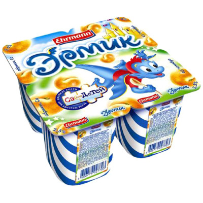 Йогурт Эрмик абрикос 2.5%, 100г