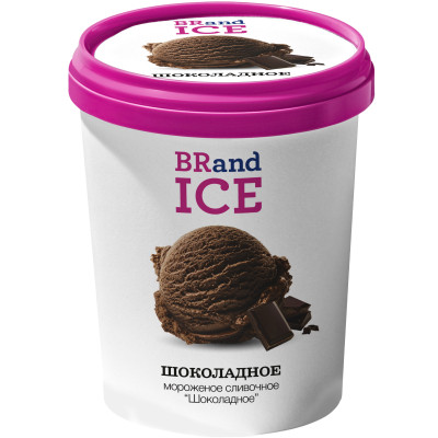 Мороженое Brand Ice Шоколадное сливочное 10%, 550г