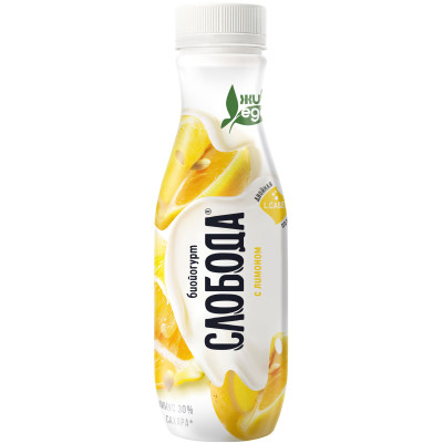 Биойогурт Слобода с лимоном 2%, 260г