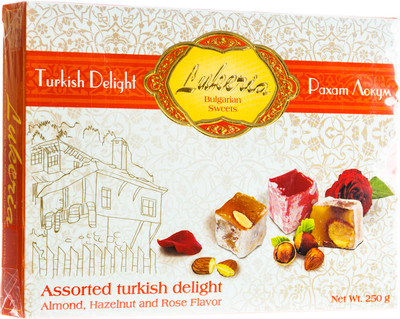 Рахат-лукум Lukeria ассорти с орехами и ароматом розы, 250г