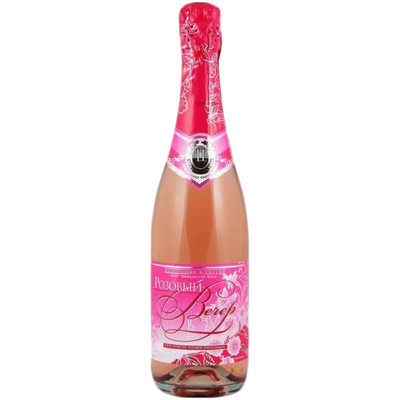Вино игристое Розовый Вечер розовое полусладкое, 750мл