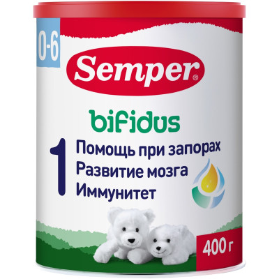 Молочная смесь Semper Bifidus Нутрадефенс 1, 400г