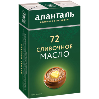 Масло Аланталь №72 сливочное 72.5%, 180г
