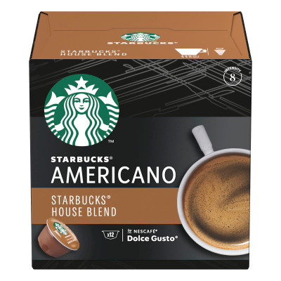 Кофе в капсулах Starbucks House Blend Americano молотый для Dolce Gusto, 12x8.5г