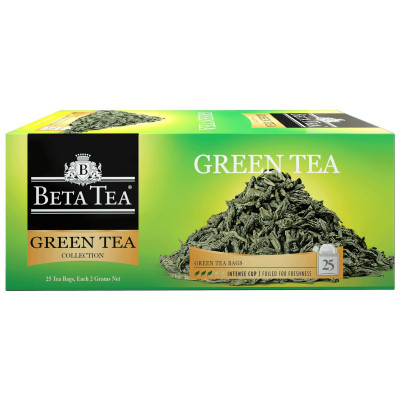 Чай Beta Tea Зелёный байховый, 25x2г