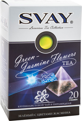 Чай Svay Green Jasmine Flowers зелёный в пирамидках, 20х2г