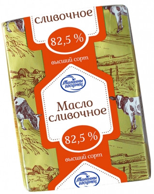 Масло сливочное Молочный Гостинец 82.5%, 180г