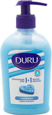 Мыло жидкое Duru 1+1 увлажняющий крем и морские минералы, 300мл