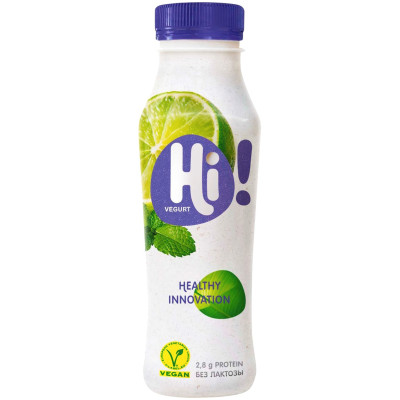Напиток растительный Hi с лимоном и лаймом на йогуртовой закваске 2%, 270мл