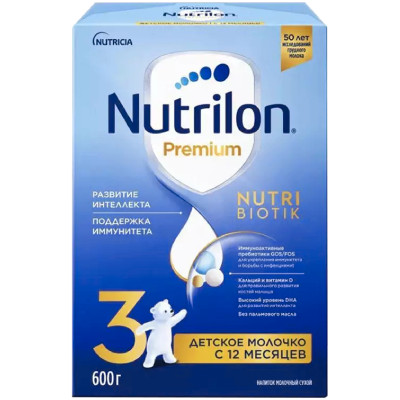 Смесь молочная Nutrilon Junior 3 Premium с 12 месяцев, 600г