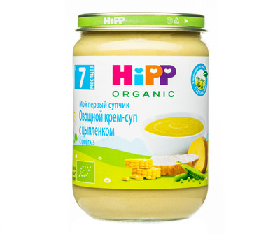 Крем-суп Hipp с цыпленком с 7 месяцев, 190г
