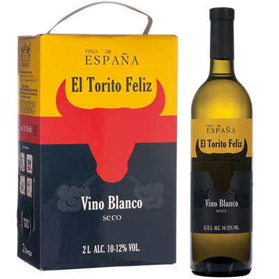 Вино El Torito Feliz белое сухое 10-12%, 750мл