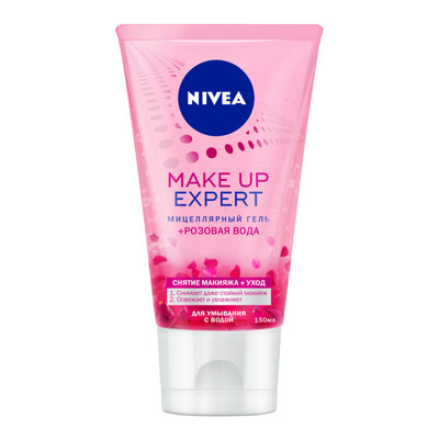 Мицеллярный гель Nivea Make-Up Expert Розовая вода, 150мл