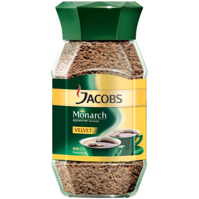 Кофе Jacobs Monarch Velvet натуральный растворимый, 95г