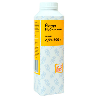 Йогурт Ирбитский злаки 2.5%, 500мл