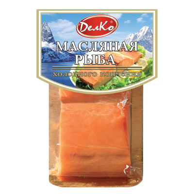 Рыба масляная Делко филе-кусок холодного копчения, 150г