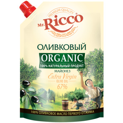 Майонез Mr. Ricco оливковый 67%, 800г