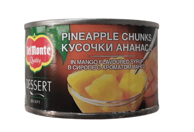 Ананасы Del Monte кусочки в сиропе с ароматом манго, 235г
