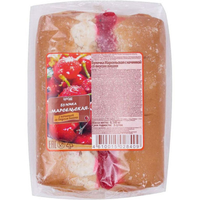 Булочка Ваш Хлеб Марсельская с начинкой со вкусом вишни, 140г