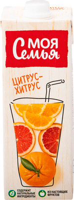 Напиток сокосодержащий Моя Семья апельсин-грейпфрут, 950мл