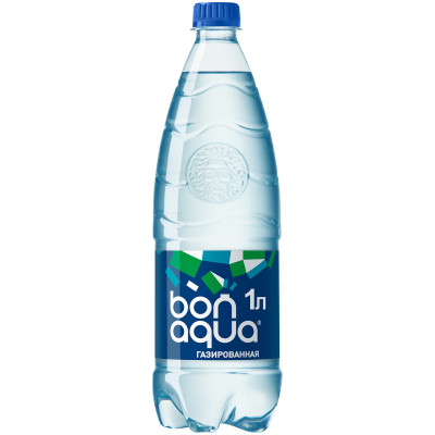 Вода BonAqua питьевая газированная, 1л