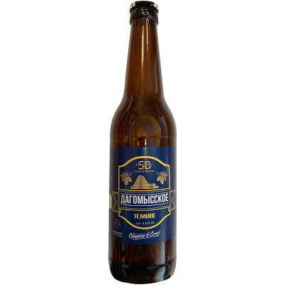 Пиво Дагомысское тёмное пастеризованное фильтрованное 4.5%, 450мл
