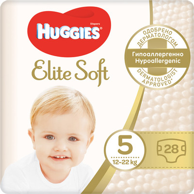 Подгузники Huggies Elite Soft р.5 12-22кг, 28шт