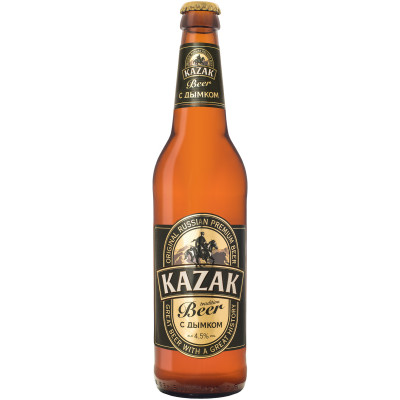 Пиво Казачьи традиции С дымком светлое фильтрованное пастеризованное 4.5%, 500мл