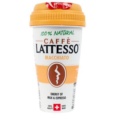 Напиток молочный Lattesso Macchiato с печеньем 3.9%, 250мл