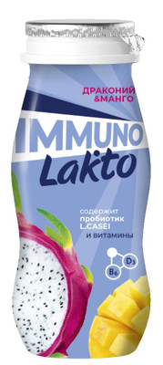 Продукт кисломолочный Immuno Lakto с драконьим фруктом и манго 2.5%, 100мл