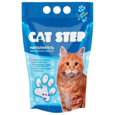 Наполнитель для кошачьего туалета Cat Step силикагелевый, 3.8л