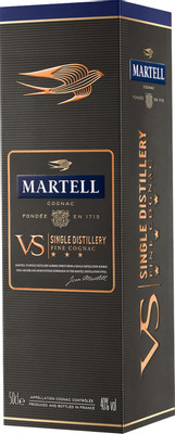 Коньяк Martell VS Сингл Дистиллери 40% в подарочной упаковке, 500мл