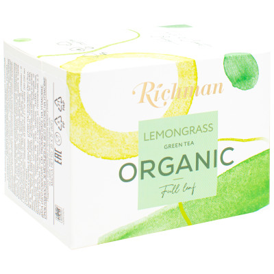 Чай Richman Green Tea FBOP зелёный в пакетиках, 20х2г