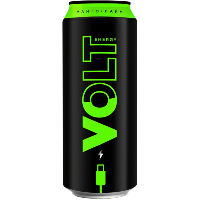 Энергетический напиток Volt Energy манго-лайм безалкогольный газированный, 450мл