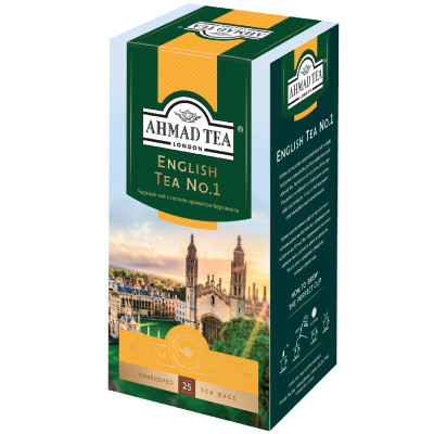 Чай Ahmad Tea English №1 чёрный в пакетиках, 25х2г