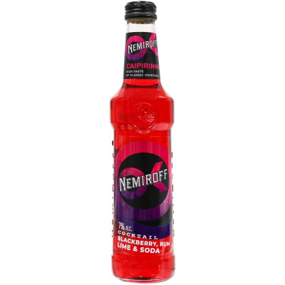 Напиток Nemiroff спиртованный газированный со вкусом ежевики рома и лайма, 330мл