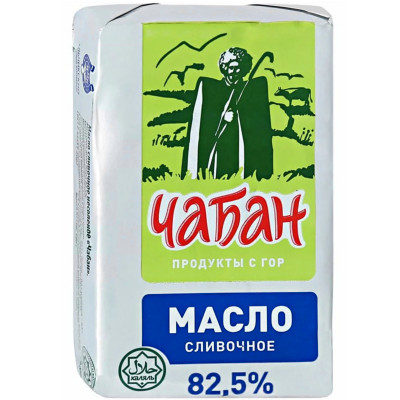 Масло Чабан Традиционное сладко-сливочное несоленое 82.5%, 180г