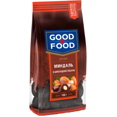 Миндаль Good-Food в шоколадной глазури, 150г