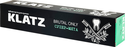 Зубная паста Klatz Brutal Only супер-мята для мужчин, 75мл