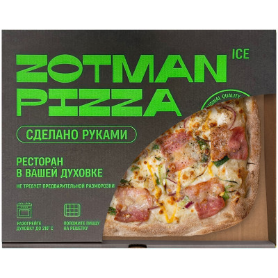 Пицца Zotman Чиз Карбонара замороженная, 420г
