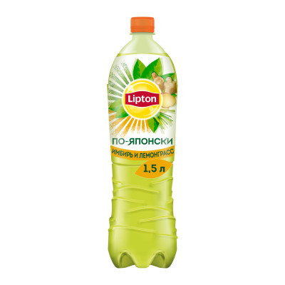 Холодный чай Lipton Зеленый По-японски Имбирь-Лемонграсс, 1.5л