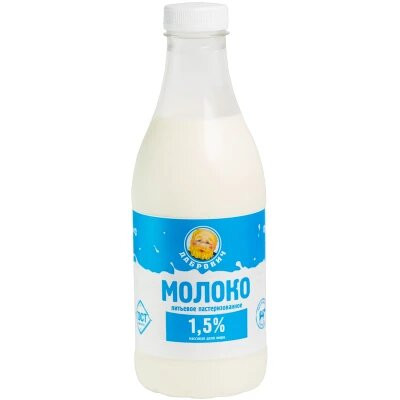 Молоко Дабрович питьевое пастеризованное 1.5%, 906мл